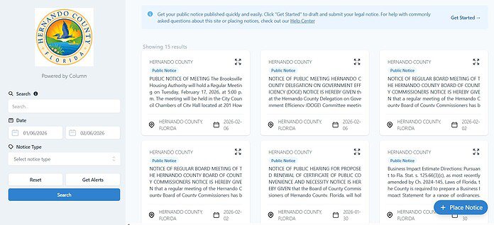 Hernando County Moves Public Notices Online Only, Saves $4,000 Annually