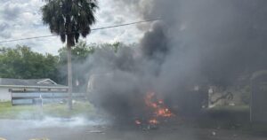 Fire Crews Extinguish Box Truck Blaze in Crystal River