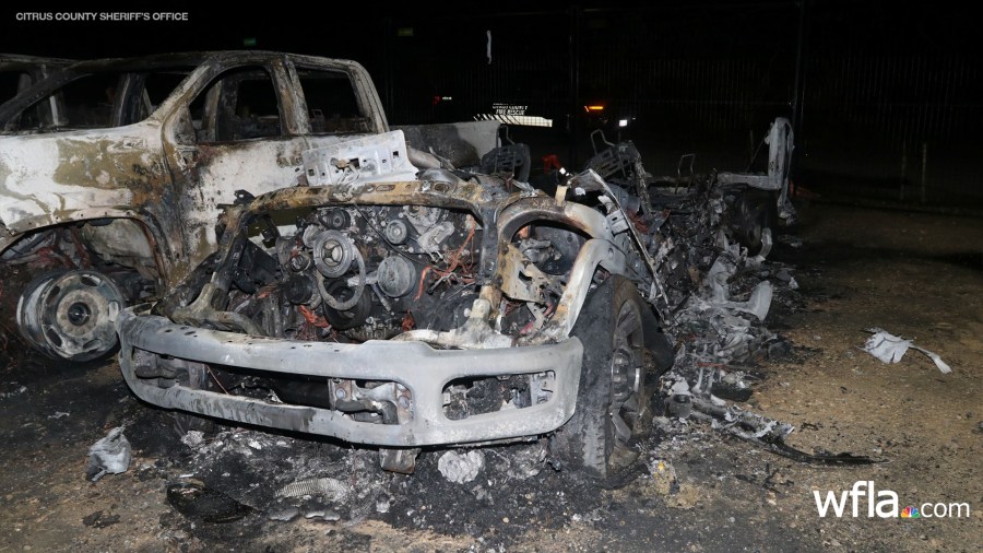 3 Cars Torched at Construction Site in Crystal River