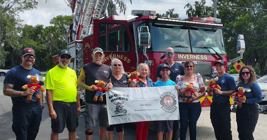 Inverness Moose Lodge Donates 24 Stuffed Animals to Local First Responders