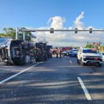 Tractor-Trailer Overturns on US-19 in Pasco County